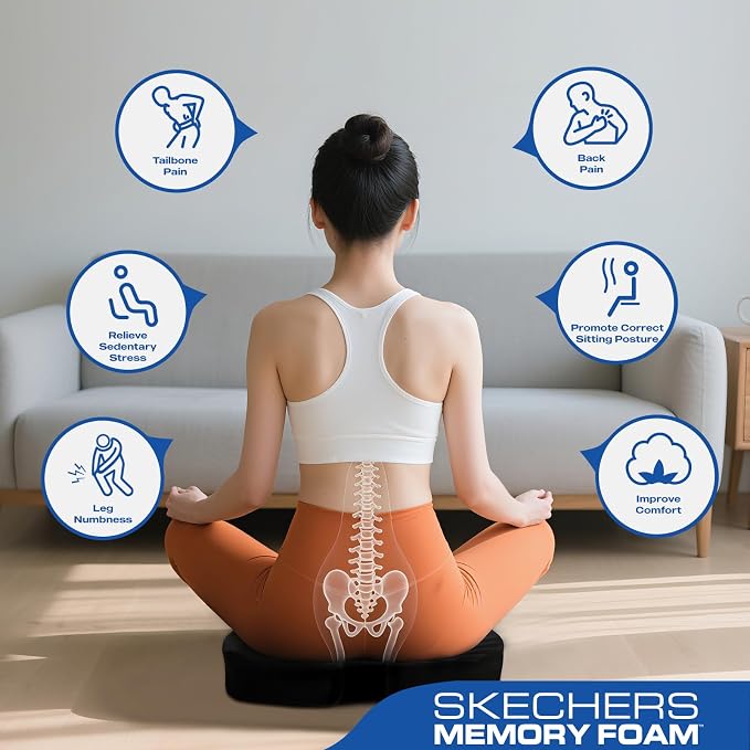 Skechers Seat Cushion, Ergonomic Memory Foam Cushion - Image 8