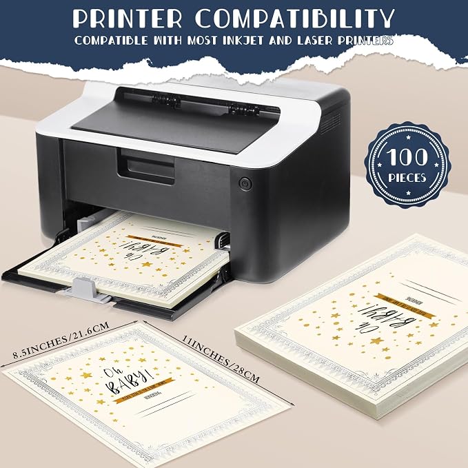 Fainne 100 Sets Certificate Paper Kit Single Sided Awards Holder - Image 3