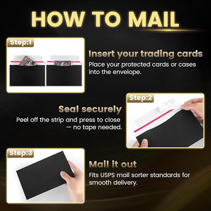 180 Pack Mailer Trading Card Envelopes，7" x 4.35" Trading Card Mailers - Image 7