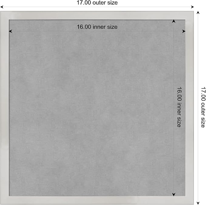 Amanti Art Silver Framed Magnetic Board 17x17 Small Vision Board - Image 4