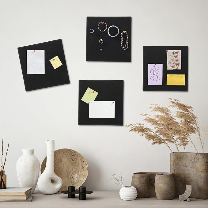 Large Cork Board 28" x 19", 6 Pack Felt Bulletin Board - Image 6