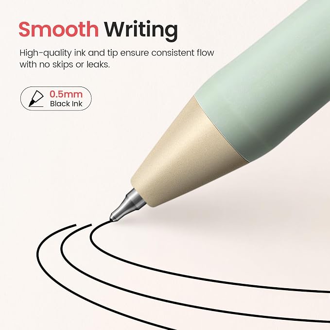 Taja Gel Pens, 0.5mm Fine Point Smooth Writing Pens - Image 4