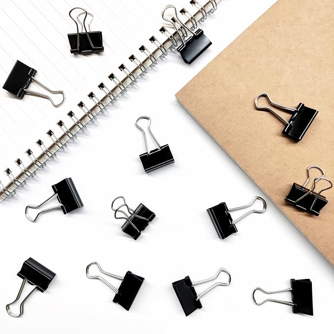 Ykimok 40Pcs Mini Binder Clips, 5/8 inch, Paper Clamps Micro Size - Image 4