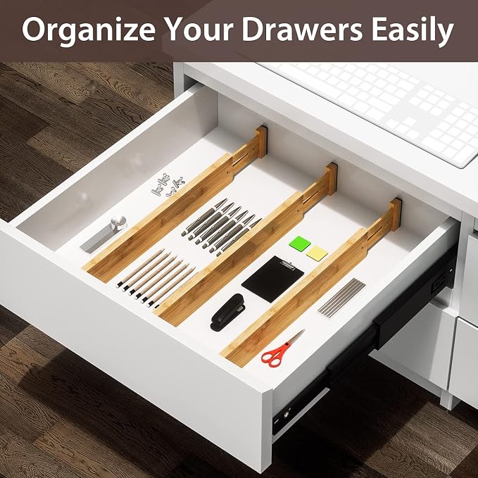 DUCOO 4 PCS Drawer Divider, Expandable Separators - Image 5