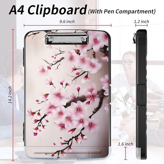 File Clipboard Storage with Pen Holder High Capacity Plastic Nursing Clipboards - Image 2