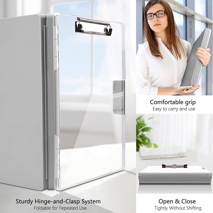 SFLHHDM Clipboard with Storage, Heavy Duty Clip Boards 8.5x11 with 2 Storage - Image 5