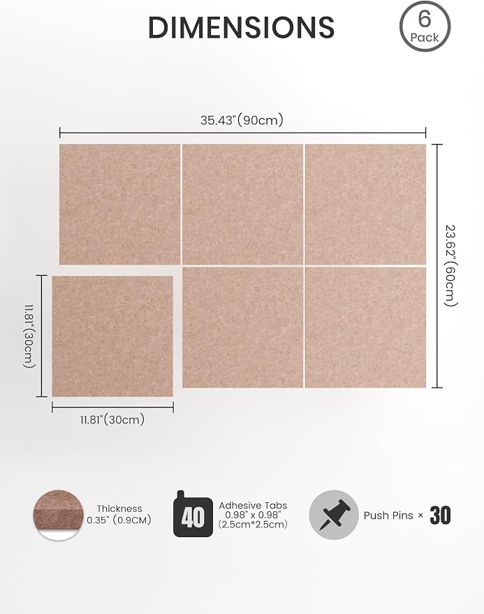 Bumusty Large Cork Board 36" x 24" Alternative - Image 2