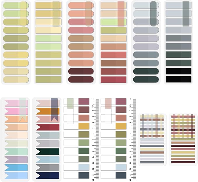 Temiary 2600 Pcs Transparent Sticky Index Tabs by Temiary
