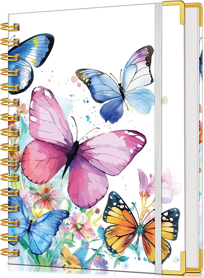 Lined Spiral Notebook Journal for Women, 150 Pages Cute Notebooks 5.75” x 8.38” by UEBZFOCS