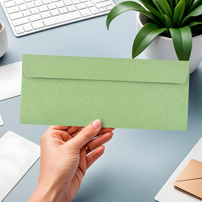 Green #10 Envelopes 100 Count Self Seal Envelopes Red - Image 7