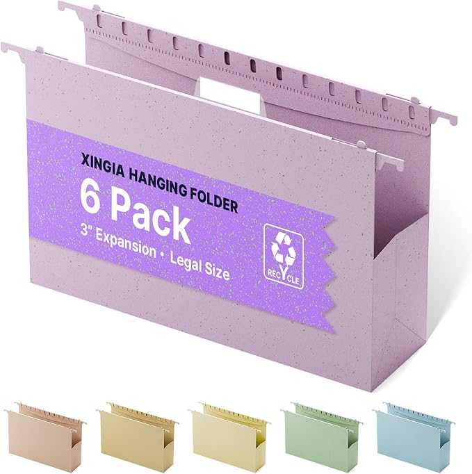 XINGIA Legal Size Hanging File Folders, Expandable 3 Inch File Folders Hanging by Unknown