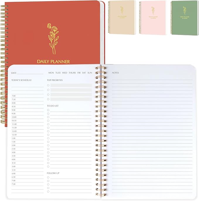 Simple Daily Planner Undated & To Do List Notebook by Unknown
