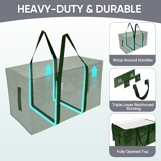 TICONN 4 Pack Extra Large Moving Bags Heavy Duty - Image 3