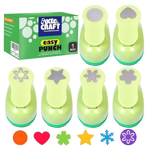 UCEC Paper Punches for Crafting, Hole Punch for Kids, 1 Inch Craft Hole Punch by UCEC