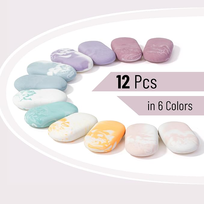 Mr. Pen- Marble Pencil Erasers, 12 Pack, Art Sketching, Clean Smudge-Free - Image 2
