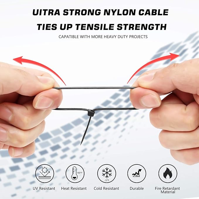 Cable Zip Ties, 4 Inch Small Cable Ties, Self-Locking Wire Ties used - Image 3