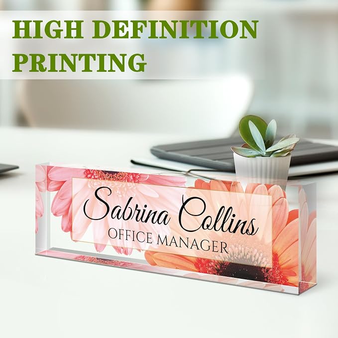 Name Plate for Desk, Desk Name Plate Personalized, Office Decor for Women Men - Image 5