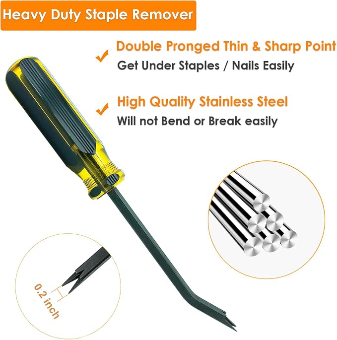 Staple Remover Tool, Heavy Duty Upholstery Tool Staple Puller - Image 6