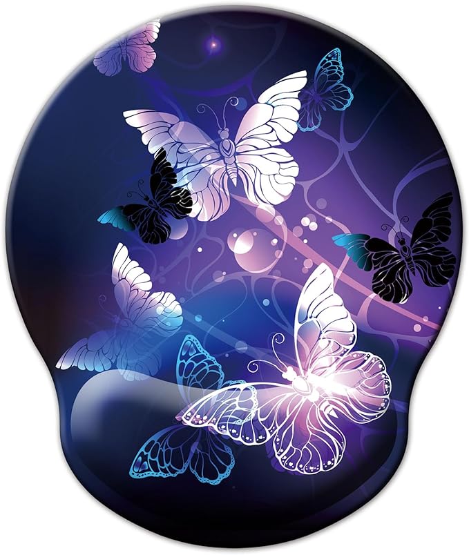 Mouse Pad with Wrist Support, Ergonomic Mouse Pad with Memory Foam Wrist Rest by LIZPARE