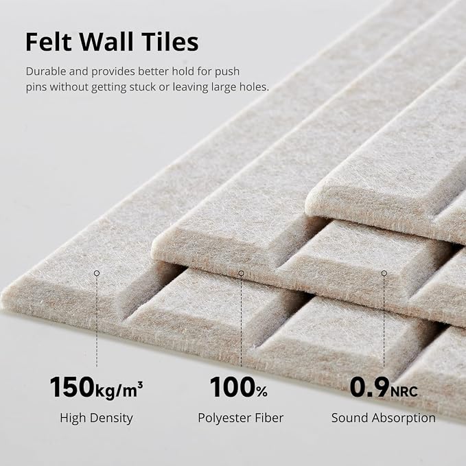 Felt Bulletin Board 48"×36" Cork Board - Image 4