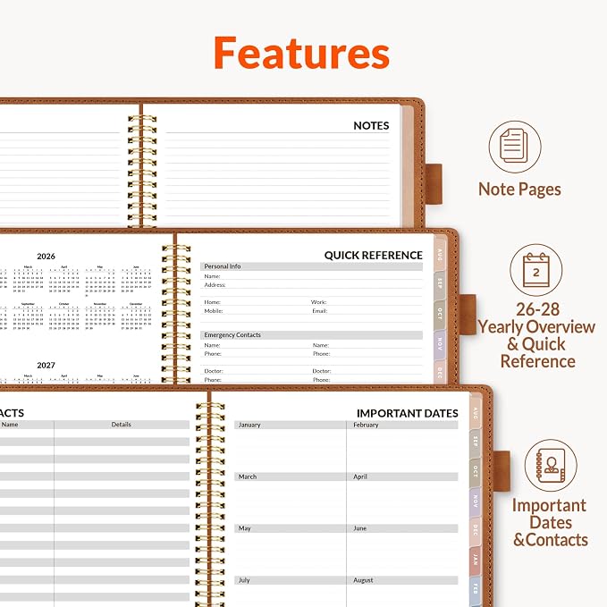 SUNEE 2026-2027 Weekly & Monthly Planner 9"x11.2" - Image 7
