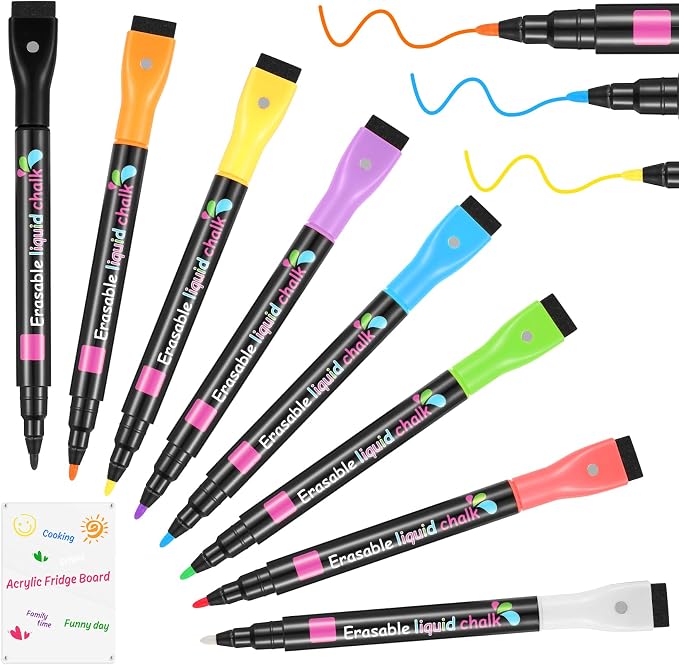 Liquid Chalk Markers Magnetic Wet Erase Markers - Image 8