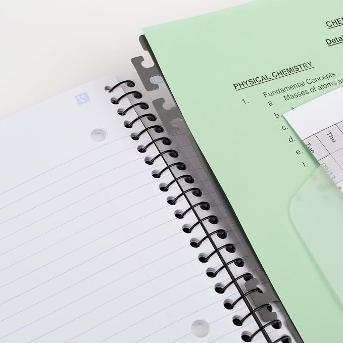 Five Star Advance Spiral Notebook + Study App, 5 Subject, College Ruled Paper - Image 5