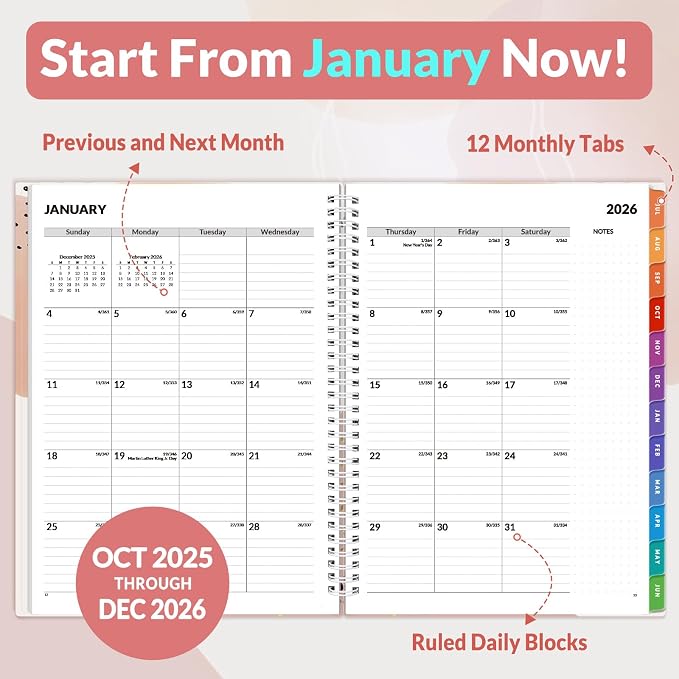 SUNEE 2026 Weekly and Monthly Planner - Image 3