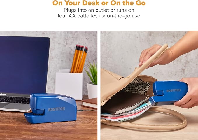 Bostitch Office Portable Electric Stapler, 20 Sheets, AC or Battery Powered - Image 2