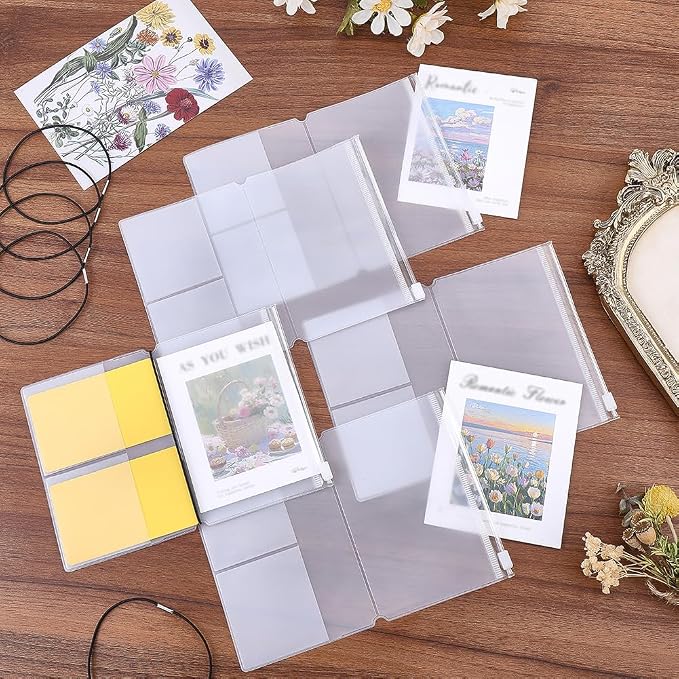 CRASPIRE 6Pcs Passport Size Zipper Pocket - Image 3