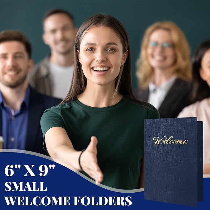 Affrolling 50 Pack 9 x 12 Inch Welcome Pocket Folders Church Visitor Welcome - Image 5