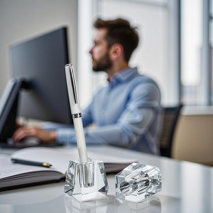 QFkris 2-Pack Crystal Single Pen Holder - Image 7
