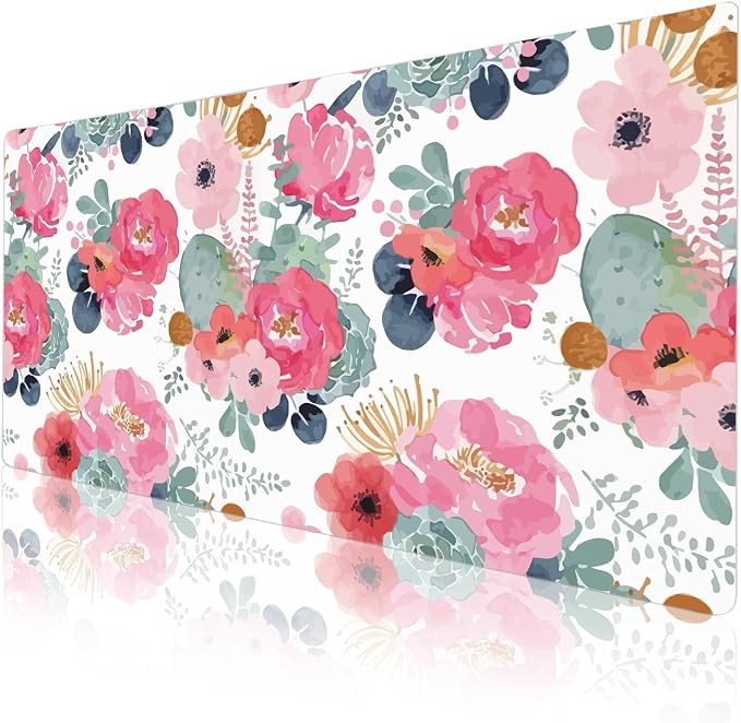 QIYI Large Mouse Pad, Women Girls PU Leather Waterproof Gaming Mousepad - Image 2