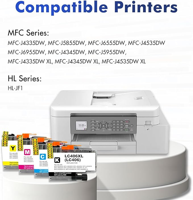 LC406 LC406XL Ink Cartridges for Brother Printer 406XL LC 406 XL for MFC-J4335DW MFC-J5855DW MFC-J6555DW MFC-J4535DW MFC-J6955DW MFC-J4345DW MFC-J5955DW - 4 Pack High Yields Black Cyan Magenta Yellow-DeskLoop Office