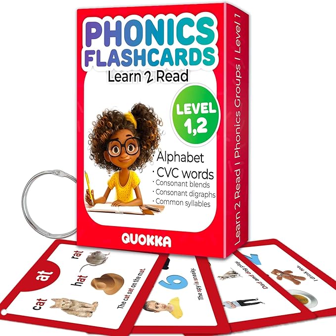 QUOKKA English Alphabet CVC Flash Cards – Learn to Read Set by QUOKKA