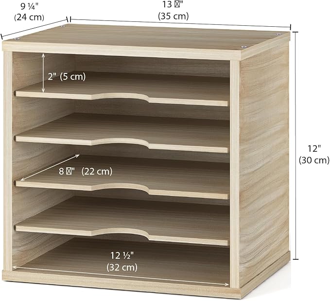 Ballucci 5-Tier File Organizer for Desk, Mail Sorter, Office Desk Organization - Image 3