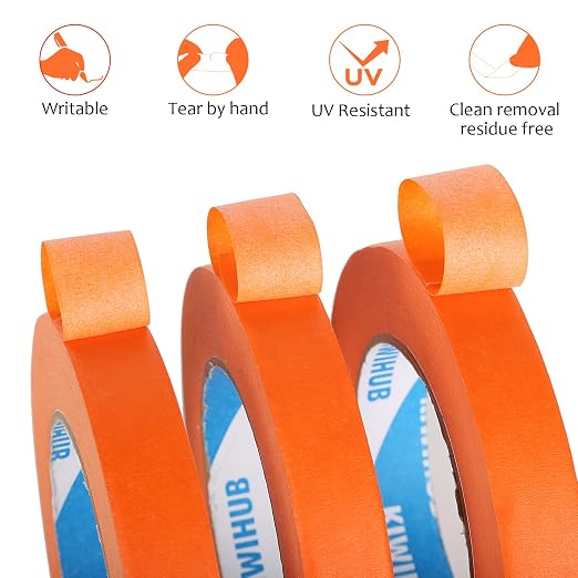 KIWIHUB Orange Painters Tape, 1 inch x 60 Yards - Image 4