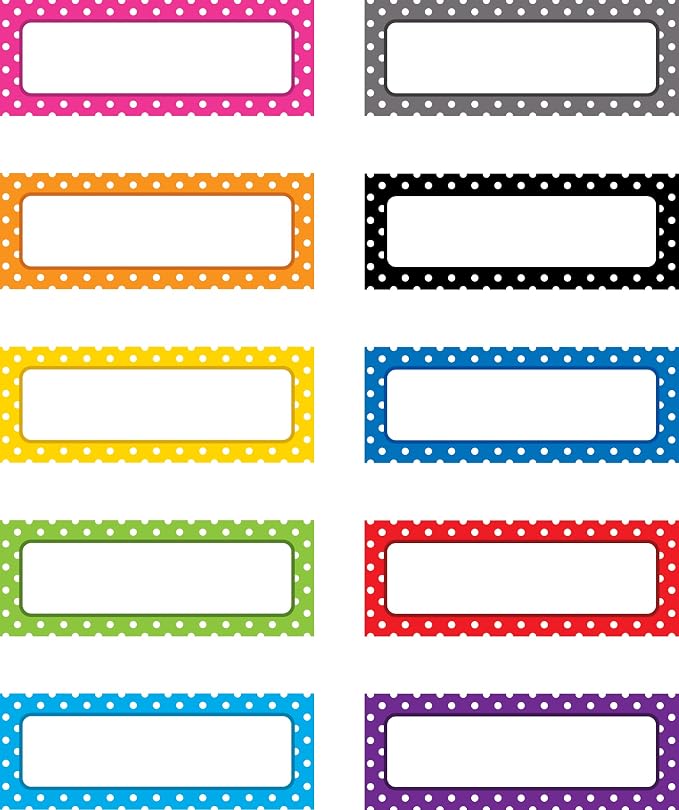 Teacher Created Resources Polka Dots Magnetic Labels - Image 3