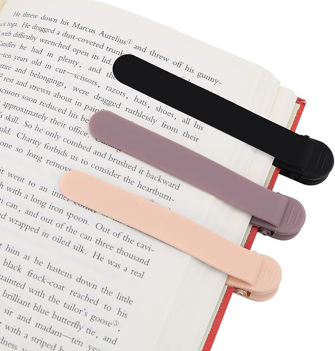 SMUK 3pcs Automatic Bookmark, Silicone Book Marks by SMUK