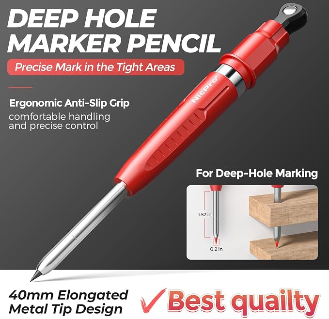 Nicpro 7-in-1 CP5000 Magnetic Carpenter Pencils - Image 3