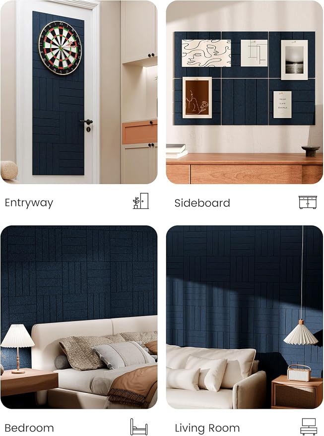 Bumusty Large Cork Board Alternative-36 x 24" Felt Bulletin Board Tiles - Image 5