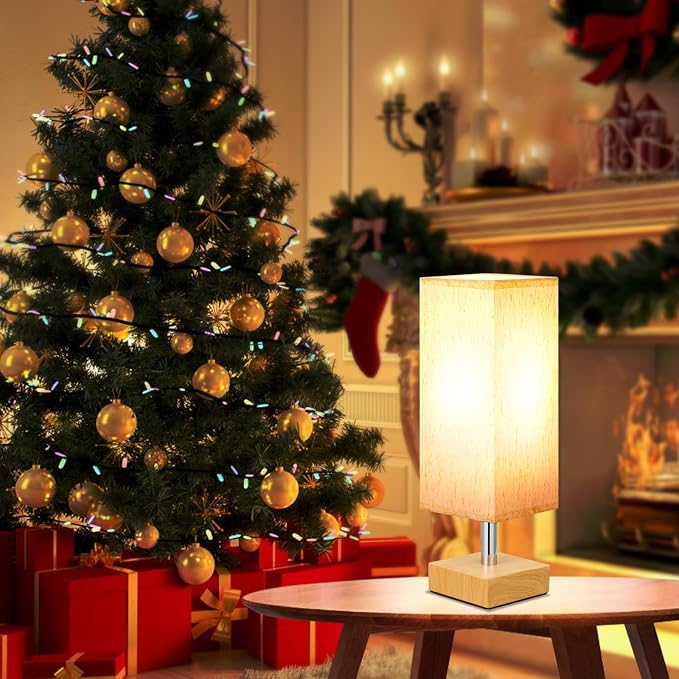 aooshine Wood Grain Table Lamp for Bedroom - Image 7
