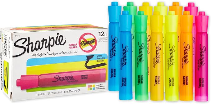 Sharpie Tank Style Highlighters, Chisel Tip by Unknown