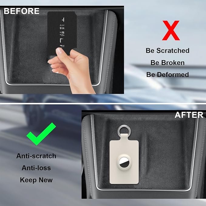 Tesla Key Card Holder with AirTag Slot, AirTag Card Key Holder - Image 4