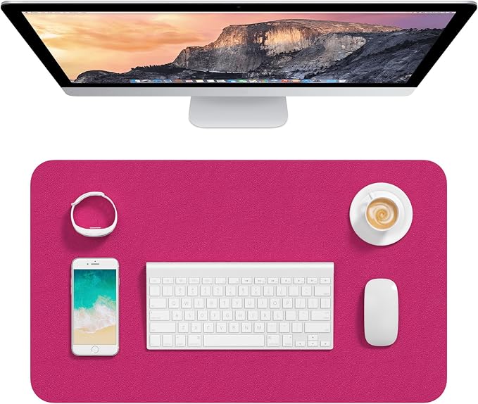 Hsurbtra Desk Pad, 23.6" x 13.8" PU Leather Desk Mat, M Extended Mouse Pad by Hsurbtra