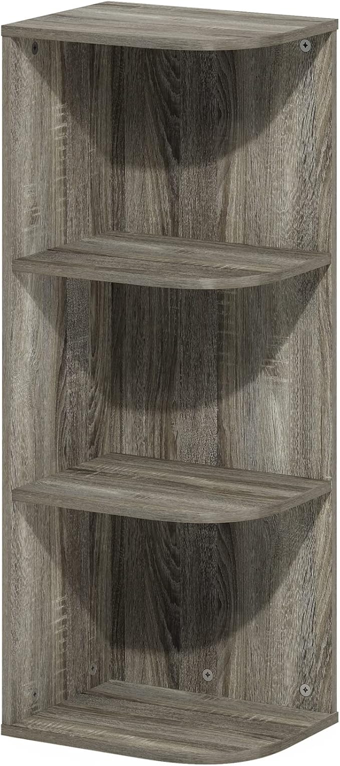 Furinno PASIR Book Shelf, 3-Tier Corner Bookshelf by Furinno-FitsYourSpaceFitsYourBudget