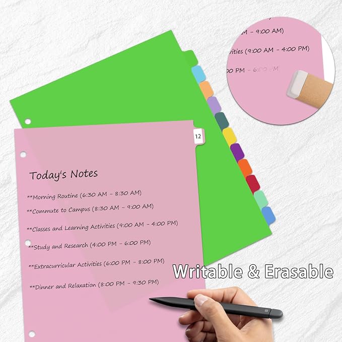 12-Tab Binder dividers with tabs - Image 5