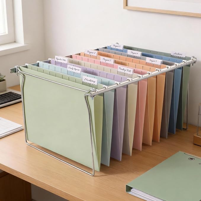 SUNEE Hanging File Folders, 50 Pack Letter Size Hanging File Folders - Image 6