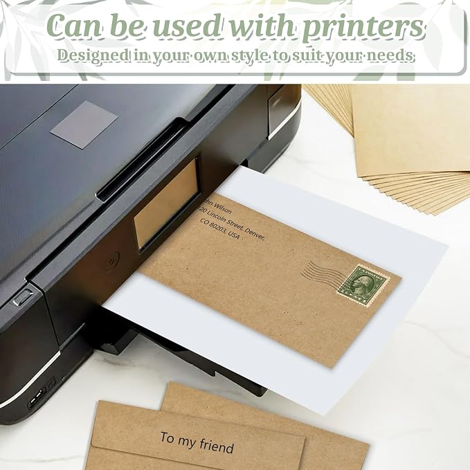 50 Pcs Kraft #10 Business Envelopes, Self Seal Standard Envelopes, Windowless - Image 6