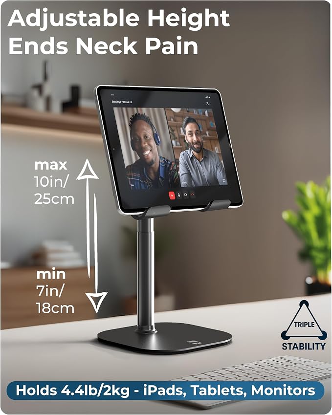 COOPER TabHolder, 7-10" Height Adjustable Tablet Stand, Premium iPad Stand - Image 2
